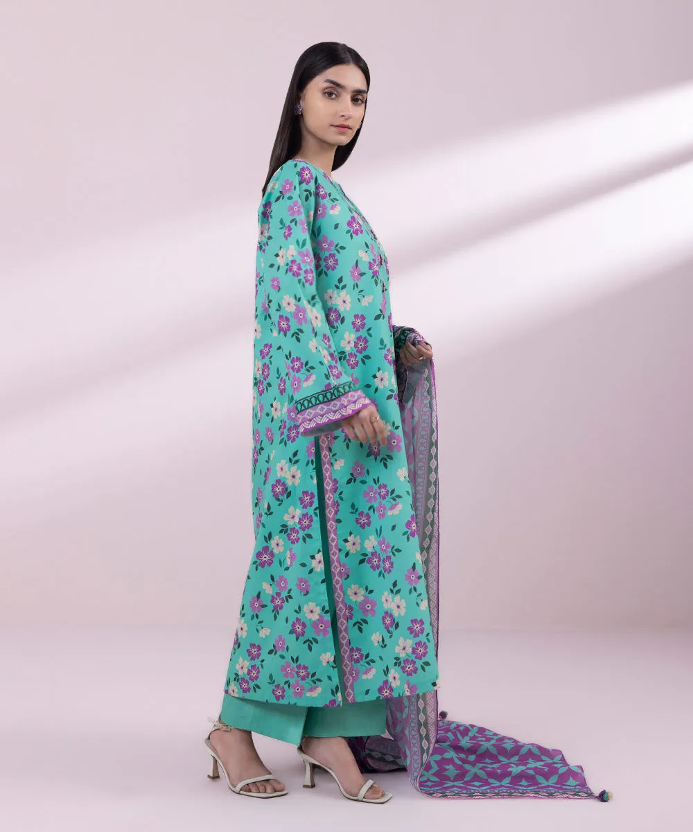 3 Piece - Printed Lawn Suit