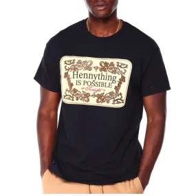 3Forty Inc Men Hennything is Possible T-Shirt (Black)