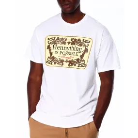 3Forty Inc Men Hennything is Possible T-Shirt (White)