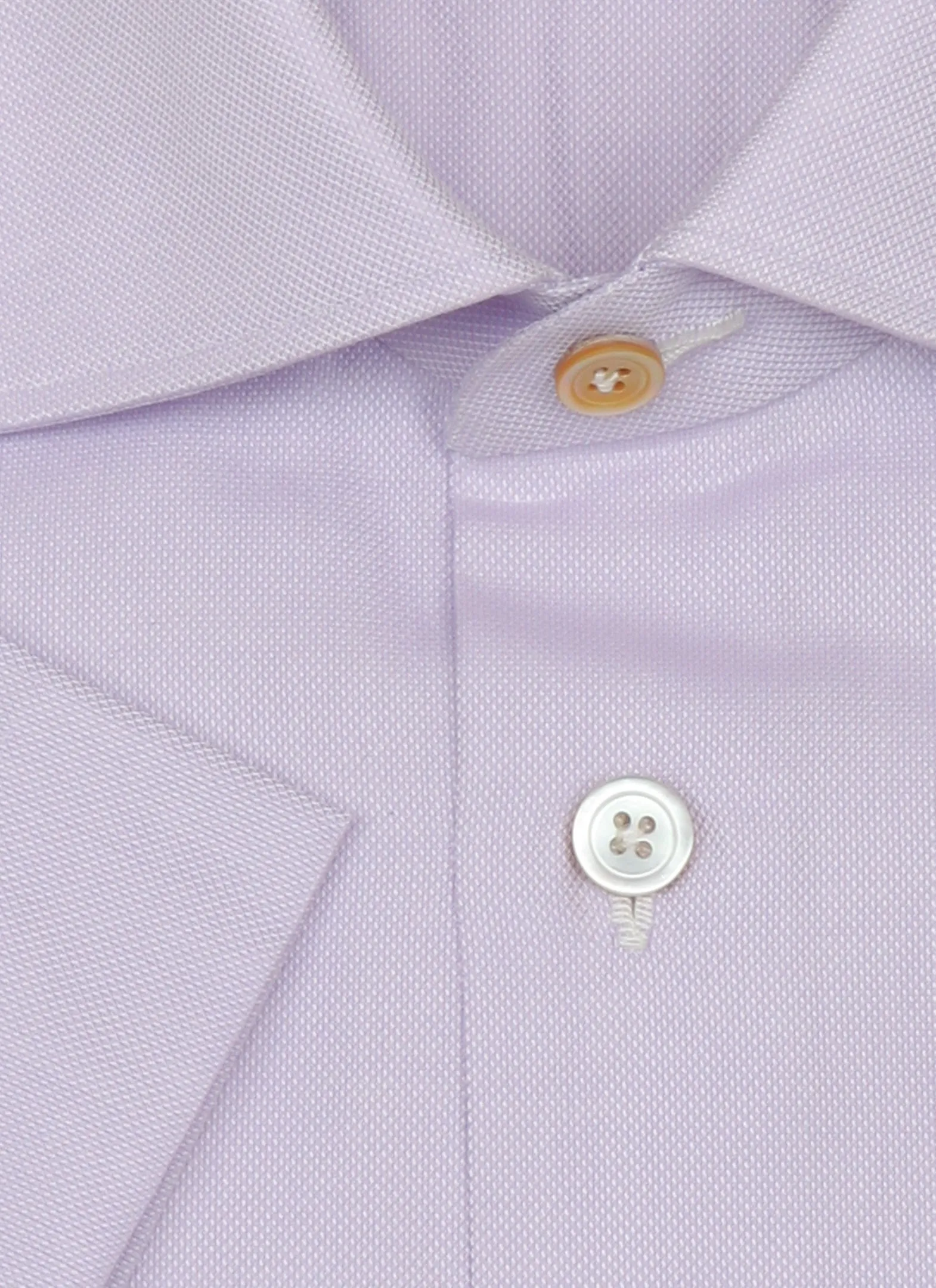 $600 Kiton Lavender Purple Short Sleeved Cotton Shirt - Slim - (KT77228)