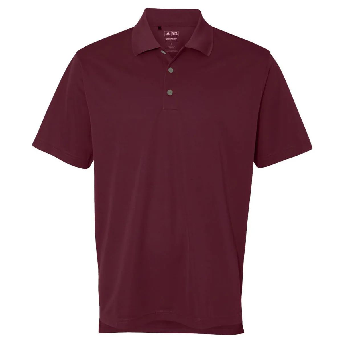 adidas Golf Men's Collegiate Burgundy/White Climalite Basic Sport Shirt