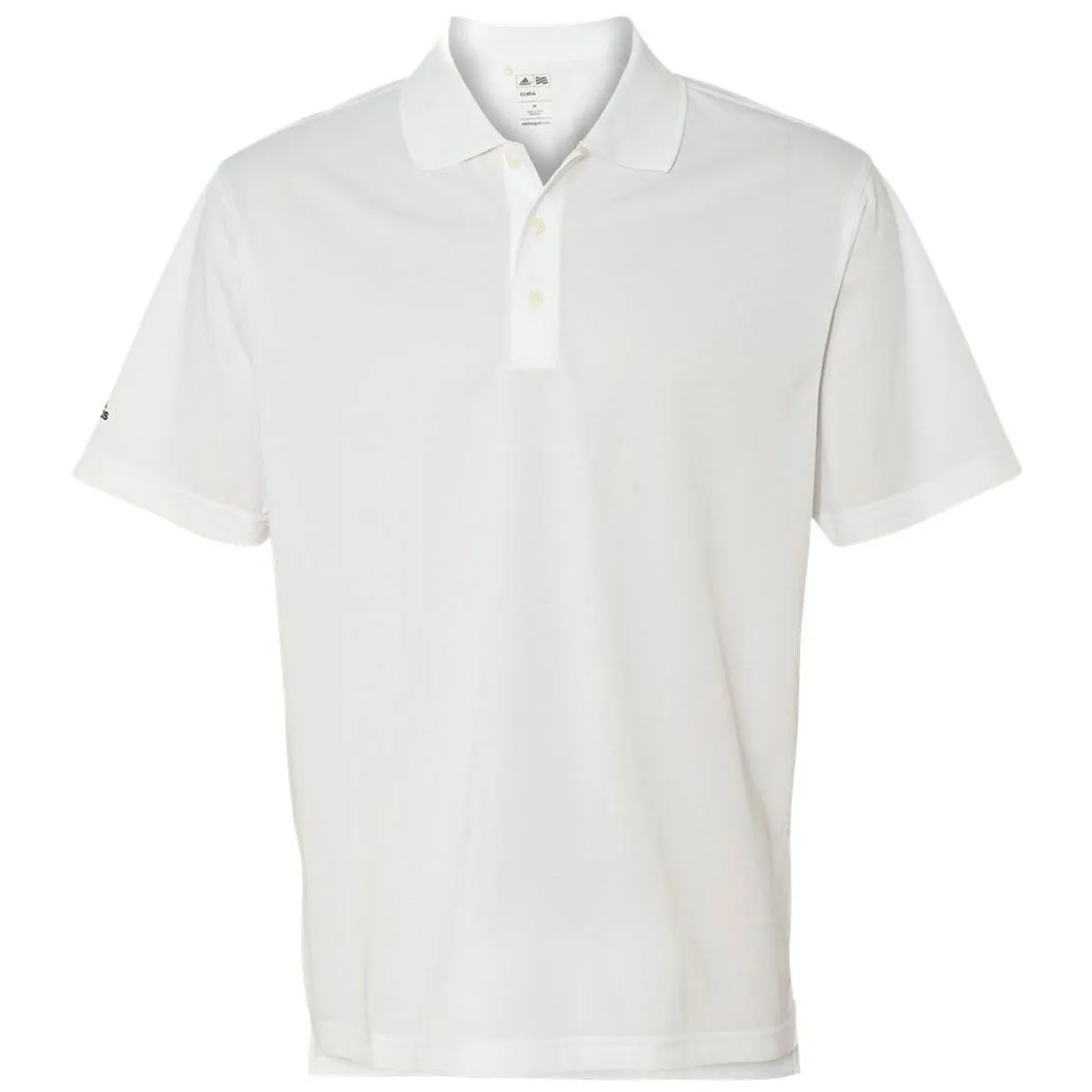 adidas Golf Men's White/Black Climalite Basic Sport Shirt