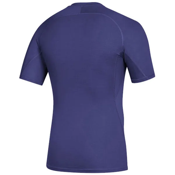 adidas Men's Collegiate Purple Alphaskin Short Sleeve Top