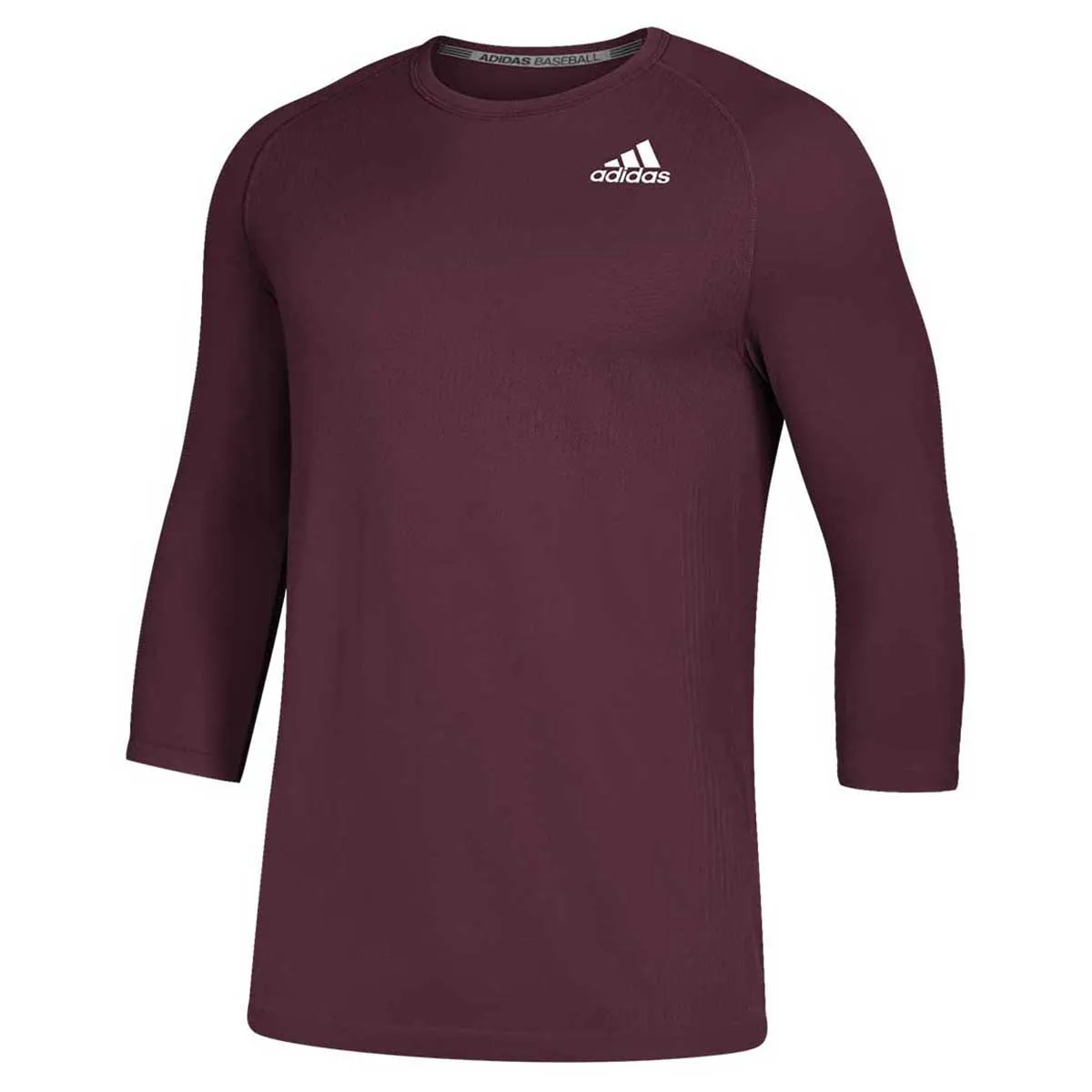 adidas Men's Maroon Fielder's Choice 2.0 3/4 Baselayer