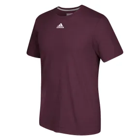 adidas Men's Maroon Performance 60/40 Go To Perfect Tee