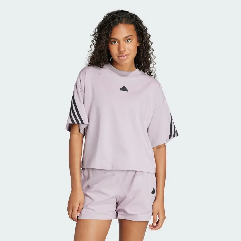 ADIDAS WOMEN'S FI 3S PURPLE TEE