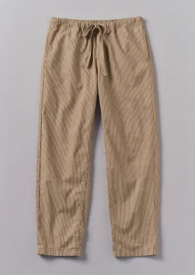 Alfie Stripe Organic Cotton Pants | Ecru/Brown