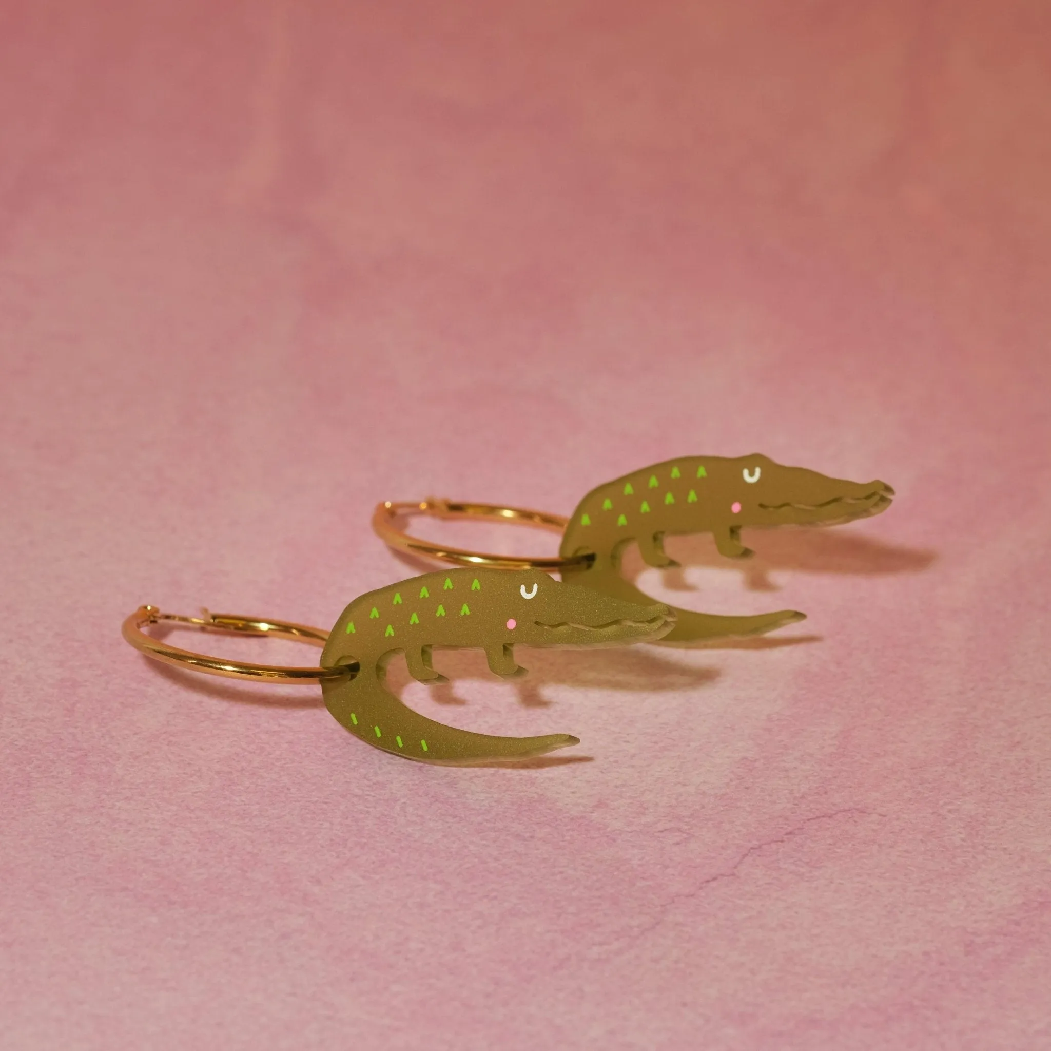 Alligator Hoop earrings