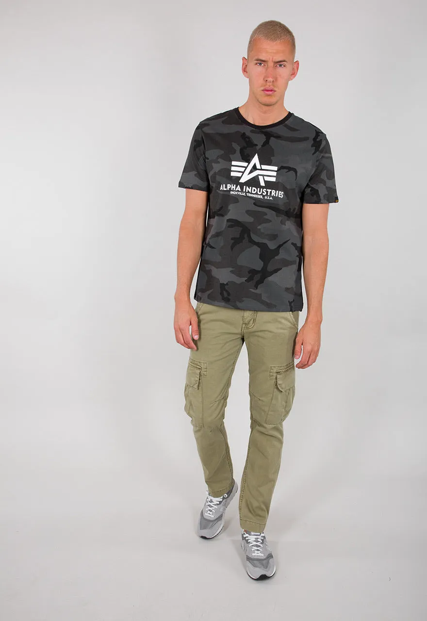 Alpha Industries Basic T-Shirt Camo schwarz grau Camouflage 100501C-125