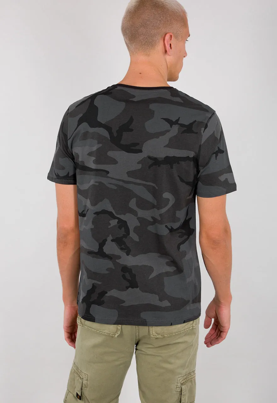 Alpha Industries Basic T-Shirt Camo schwarz grau Camouflage 100501C-125