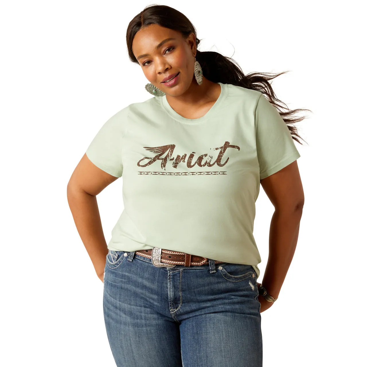 'Ariat' Women's Classic T-Shirt - Frosty Green