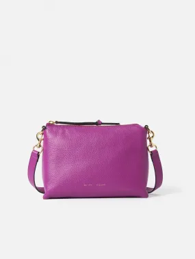 Ava Pebble Leather Crossbody | Purple Orchid