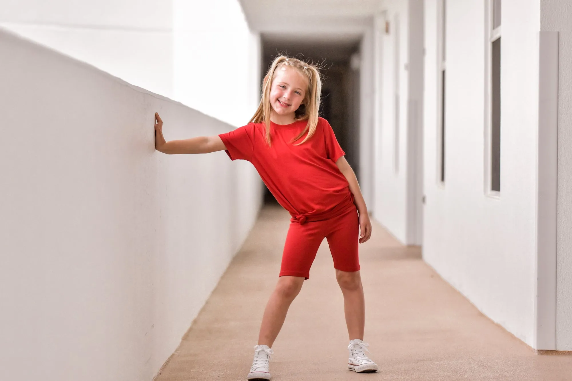 BAMBOO BASIC TEE- Red