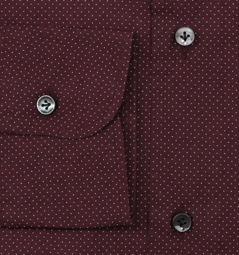 Barba Napoli Burgundy Red Shirt - Extra Slim