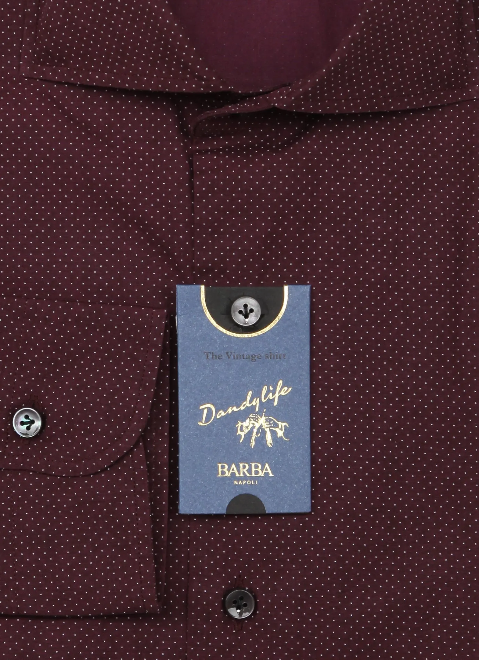 Barba Napoli Burgundy Red Shirt - Extra Slim