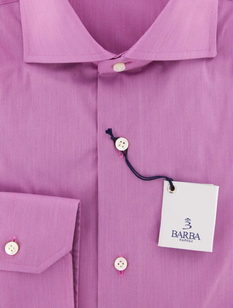 Barba Napoli Purple Shirt - Extra Slim - 15 US / 38 EU