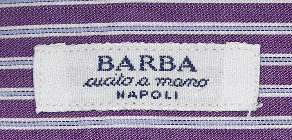 Barba Napoli Purple Shirt - Slim - 15 US / 38 EU