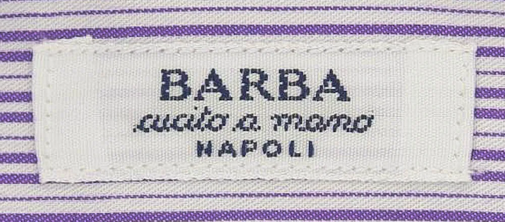 Barba Napoli Purple Shirt - Slim - 15 US / 38 EU