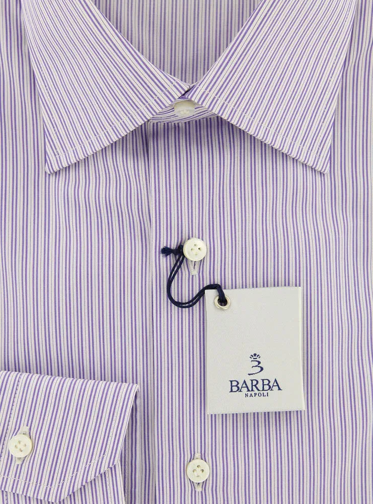 Barba Napoli Purple Shirt - Slim - 15 US / 38 EU