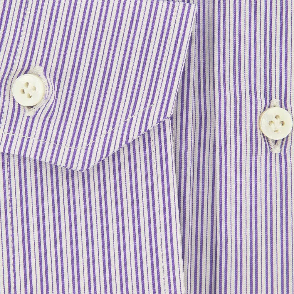 Barba Napoli Purple Shirt - Slim - 15 US / 38 EU