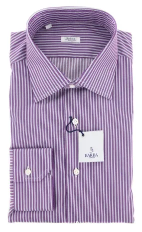 Barba Napoli Purple Shirt - Slim - 15.5 US / 39 EU