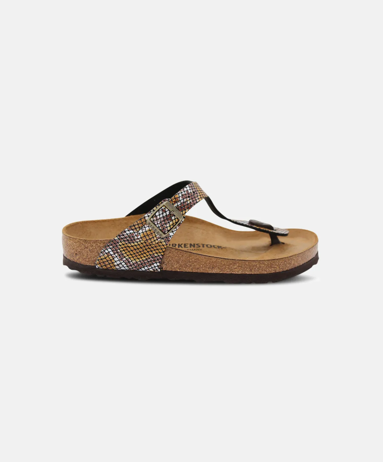 Birkenstock Gizeh Birko-Flor Python Brown Sandals