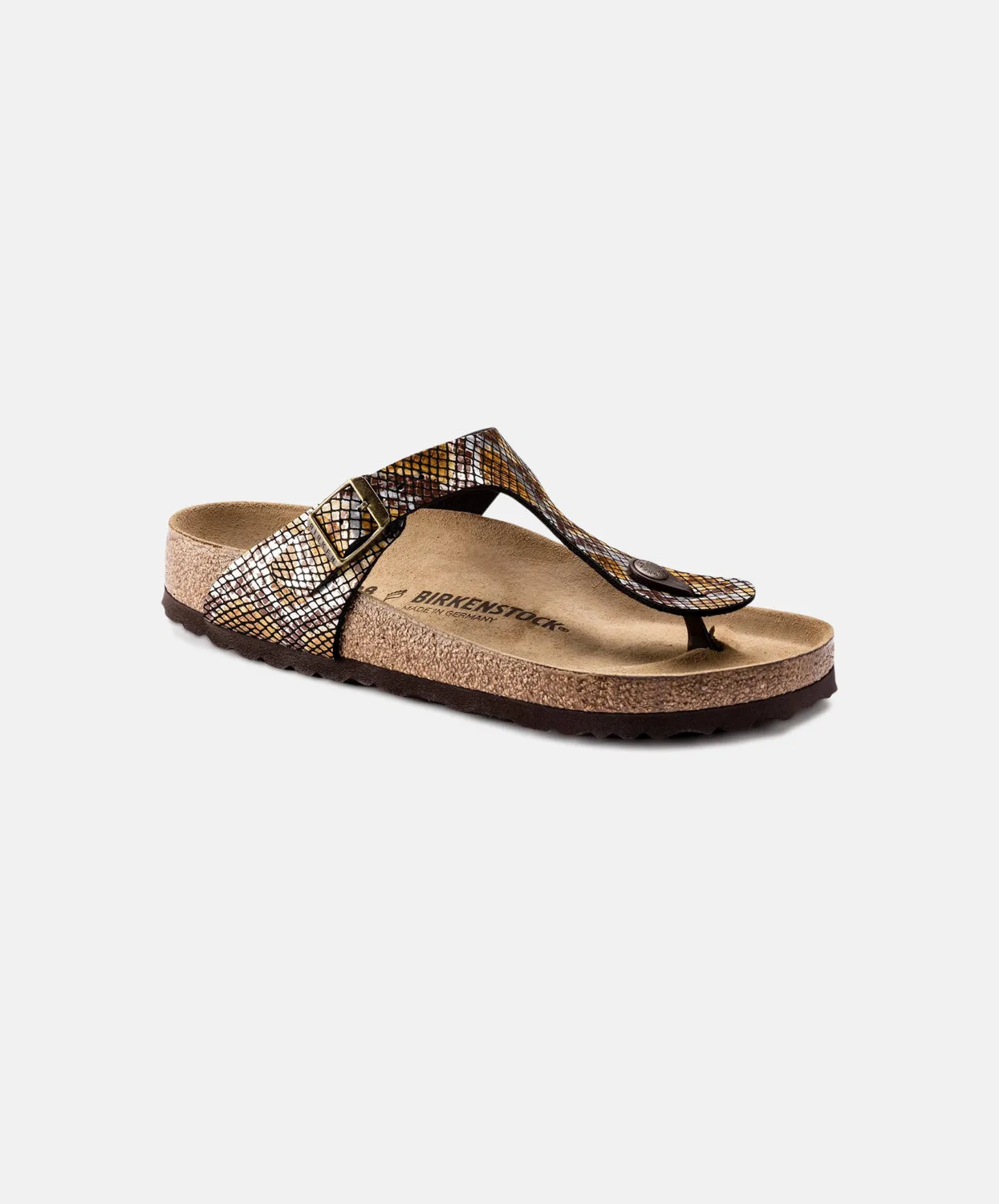 Birkenstock Gizeh Birko-Flor Python Brown Sandals