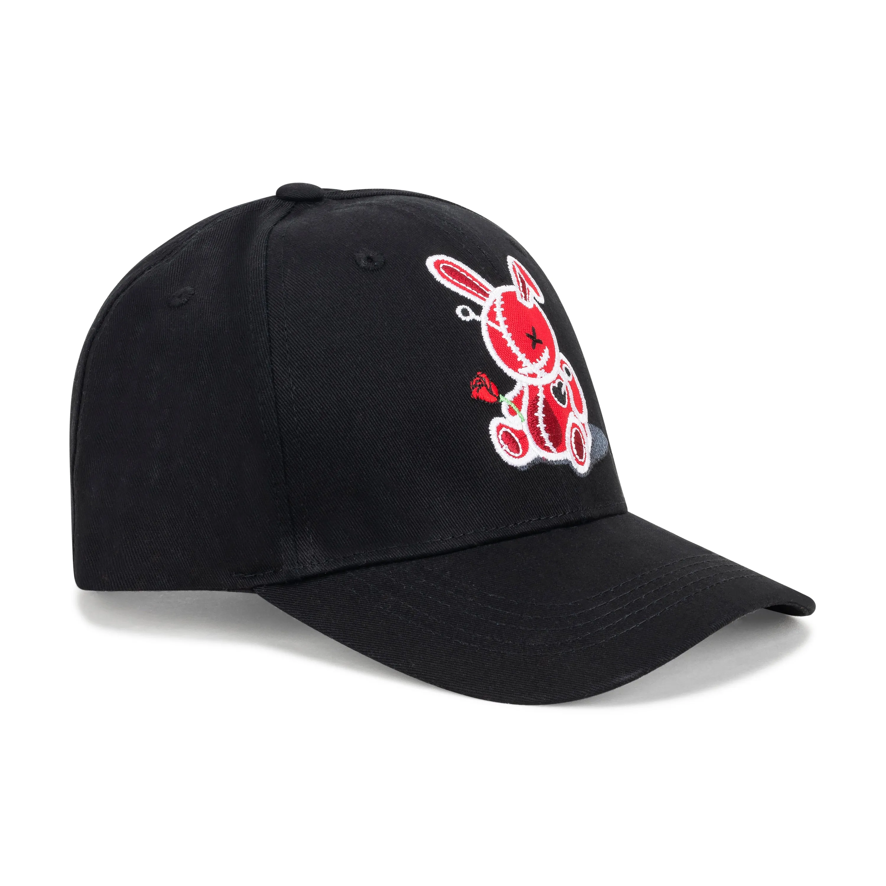 Black Keys Men Lucky Charm Trucker Hat (Black Red White)