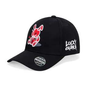 Black Keys Men Lucky Charm Trucker Hat (Black Red White)