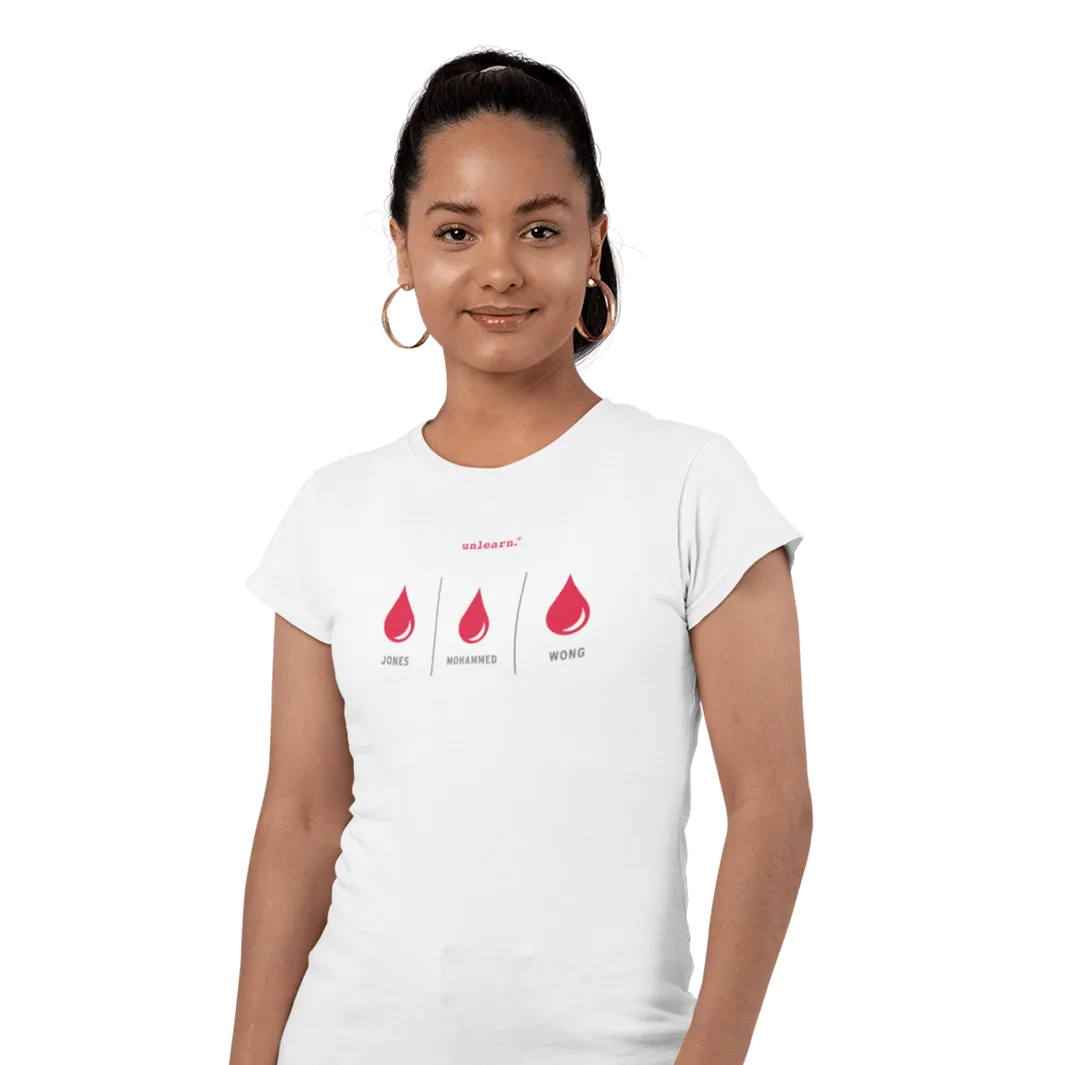 Blood - Women's Fitted White T-Shirt