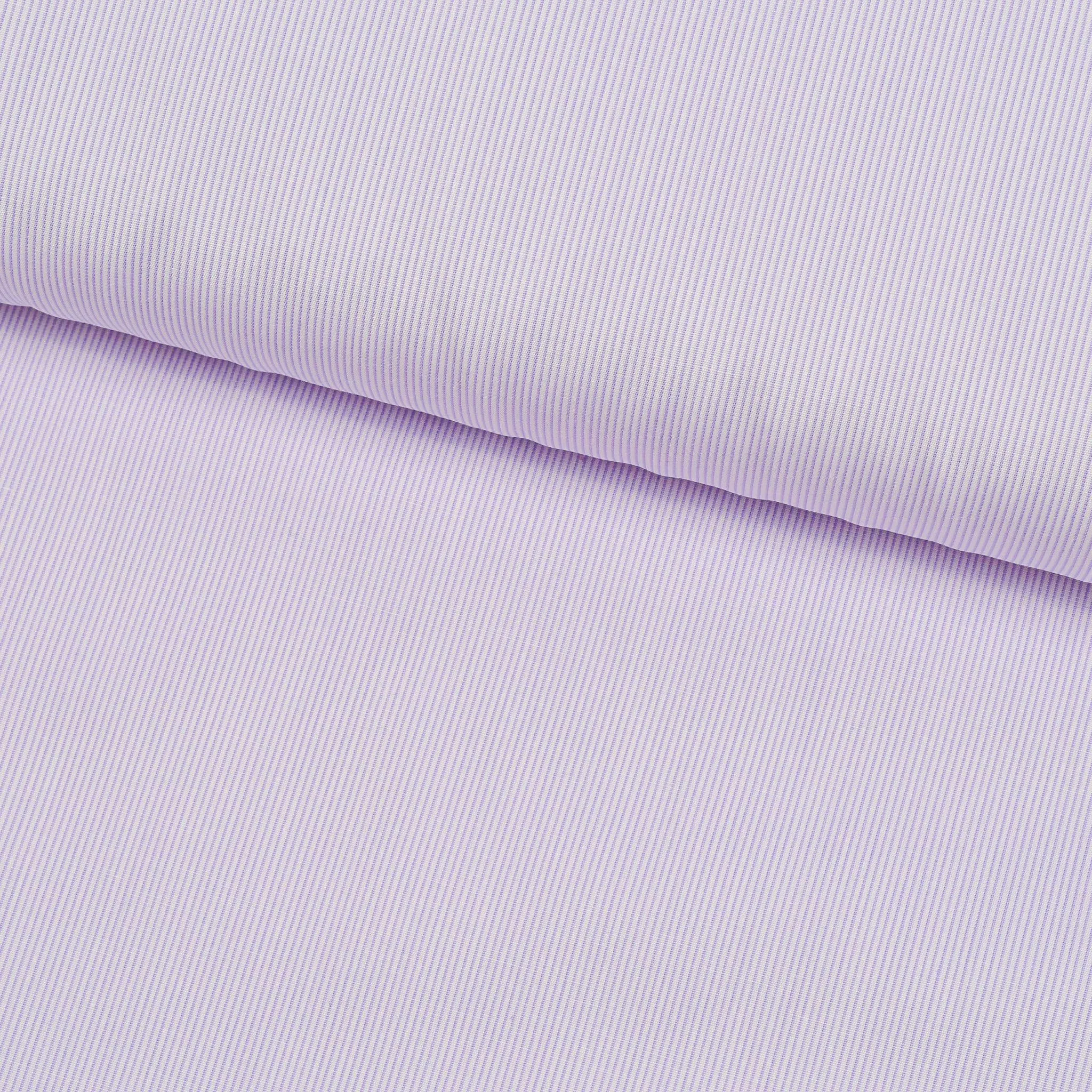 Boeing Fine Stripe Pale Violet Poplin Cotton Shirt