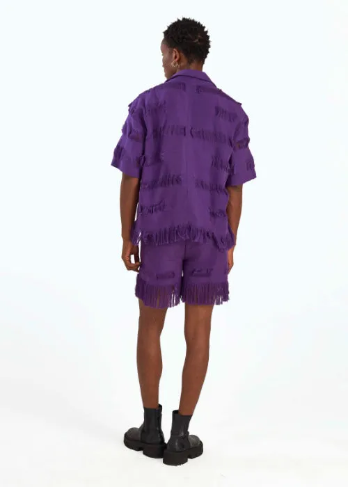 Boyedoe Busumuru II Men's Purple Short and shirt Set