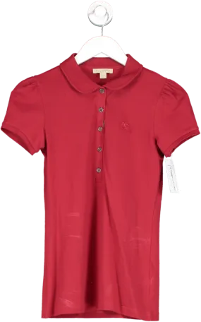 Burberry Red Polo Shirt UK XS