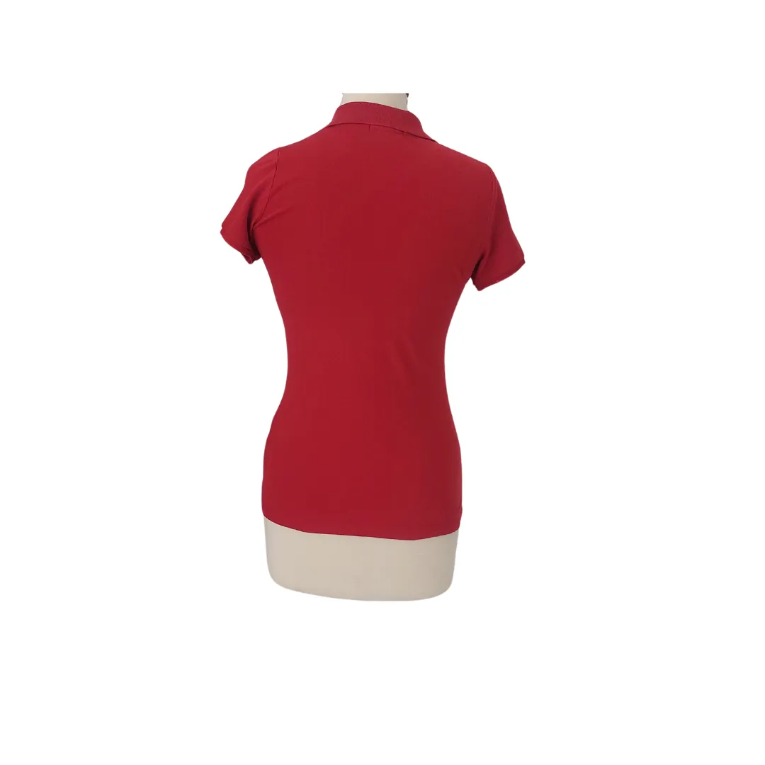 Burberry Women's Red Polo Shirt | Gently Used |