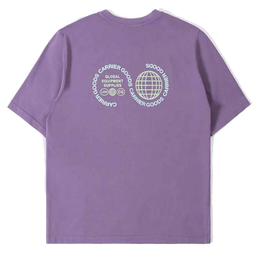 Carrier Goods Globe Tee Purple Sage