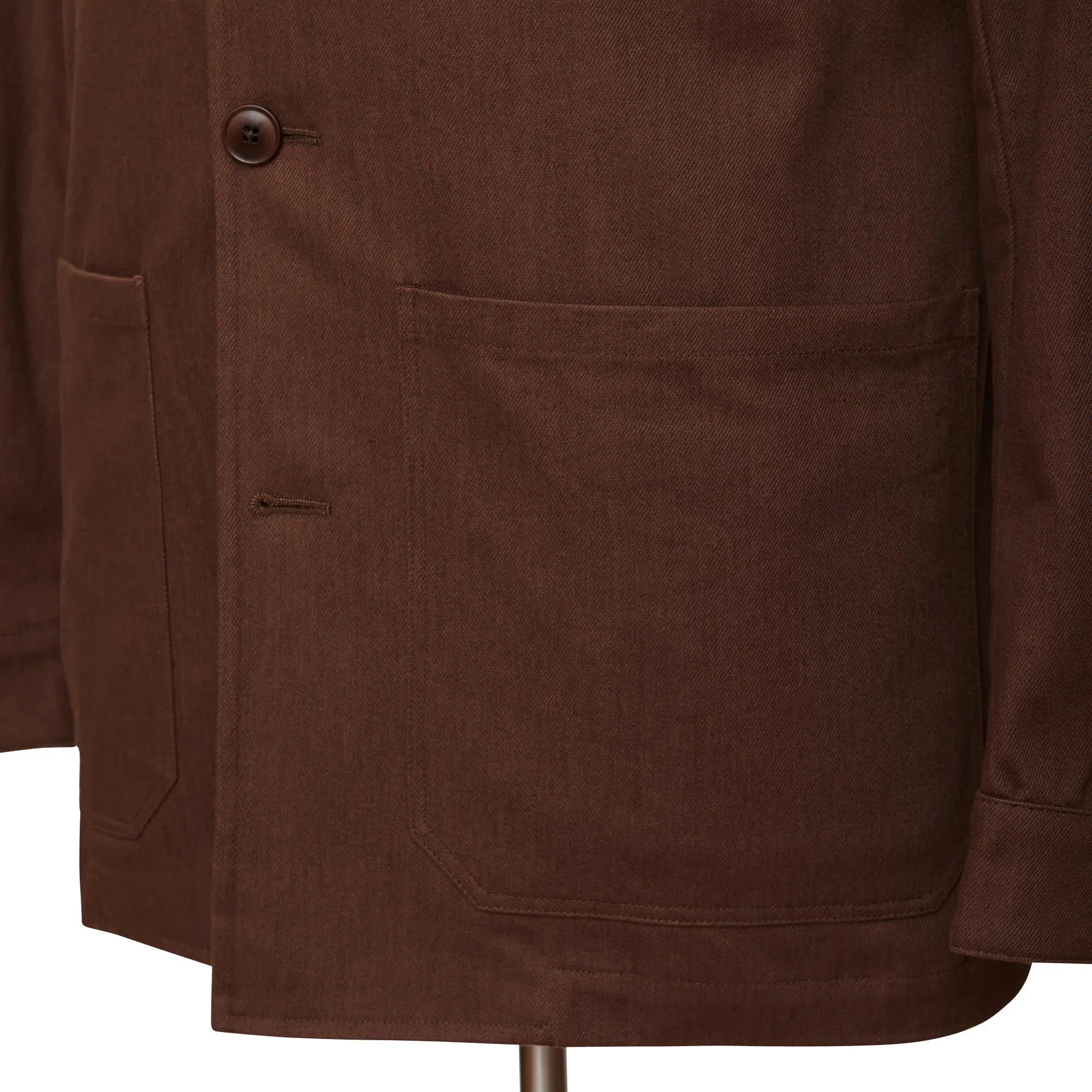 Cocoa Brown Cotton Drill Utility Jacket