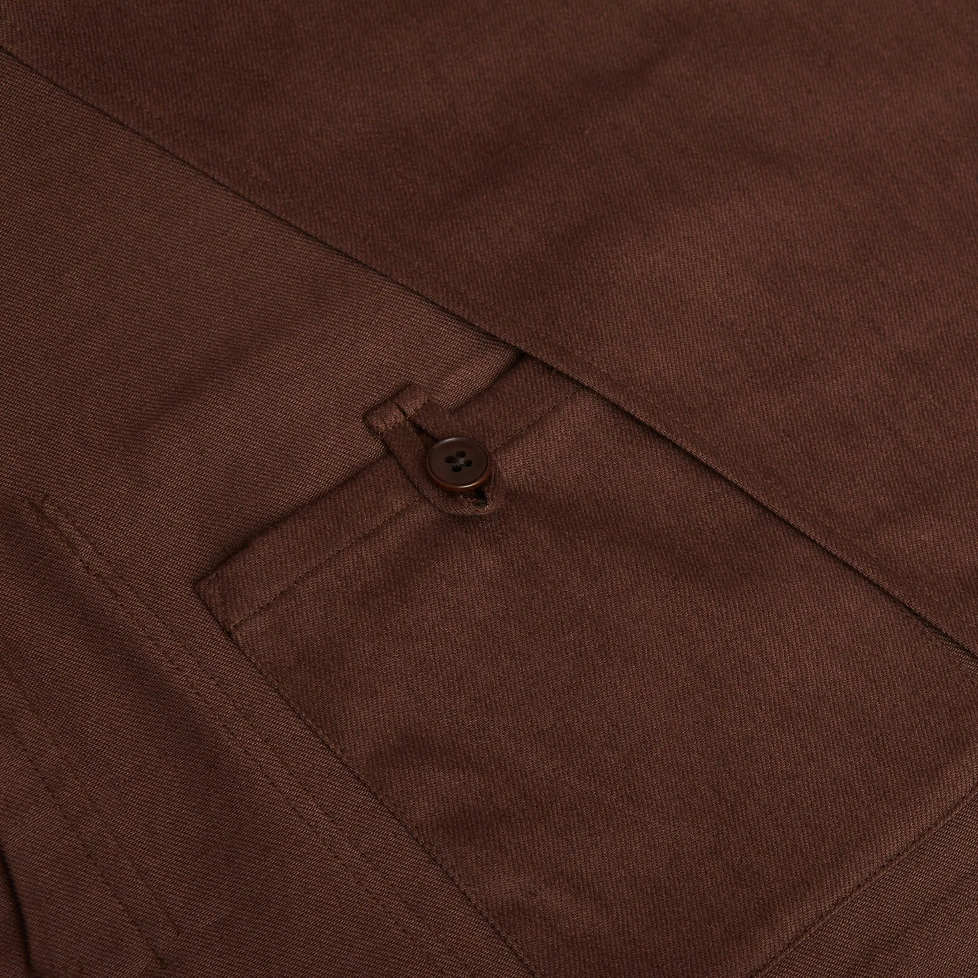 Cocoa Brown Cotton Drill Utility Jacket