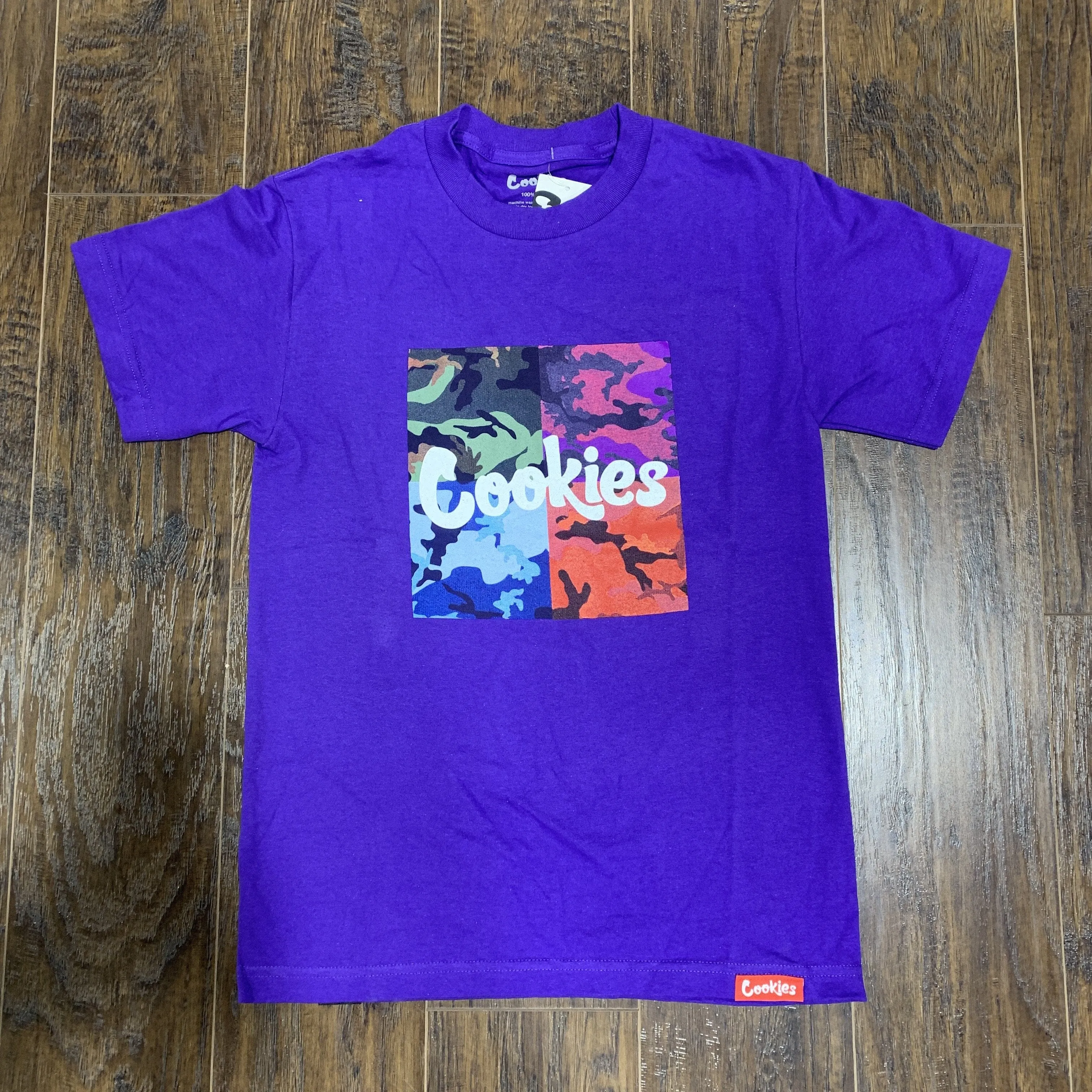 Cookies T Shirt Battalion Multi Camo Purple