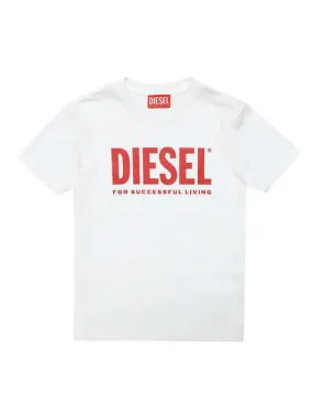 Diesel T-Shirt U Logo White-Red