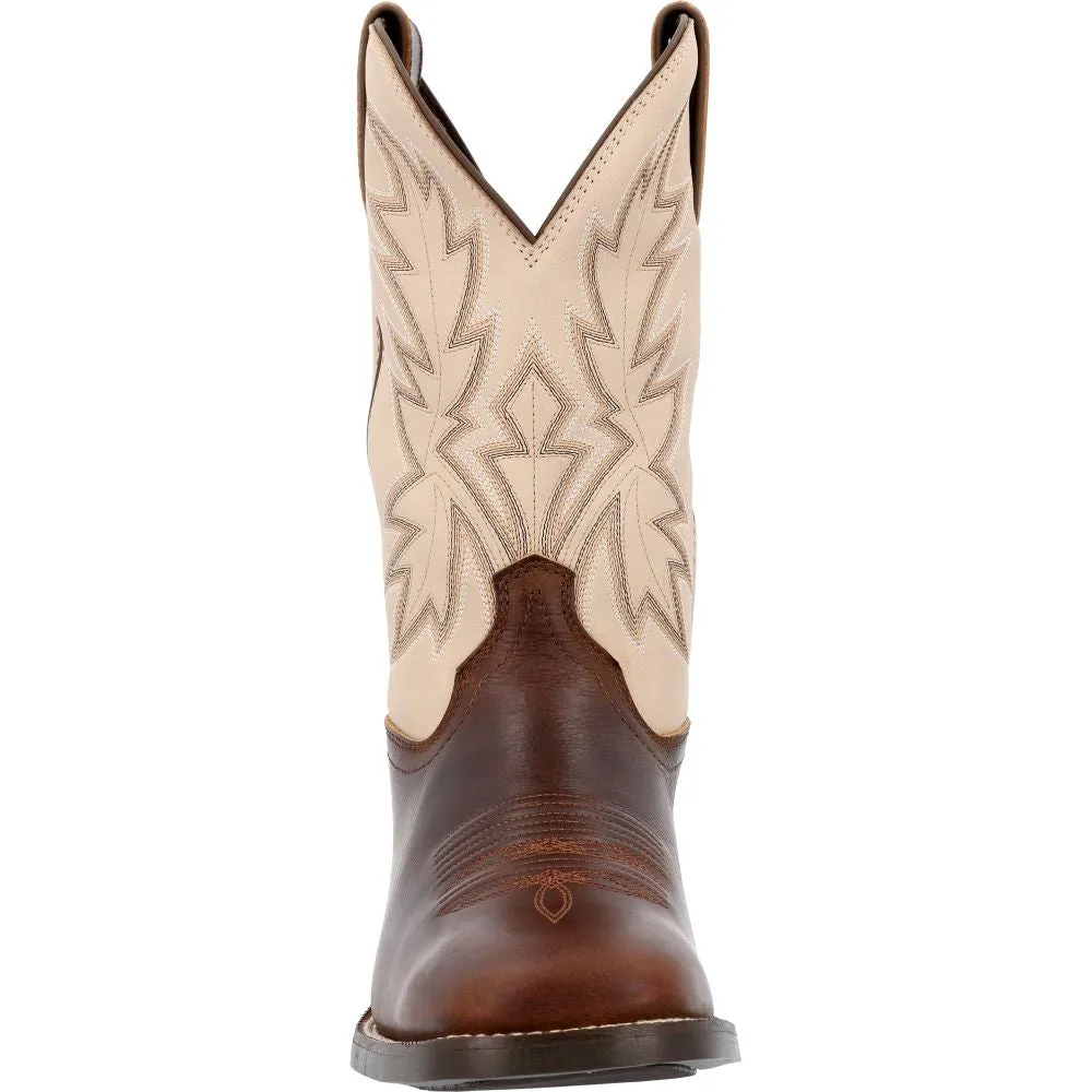 'Durango' Men's 11" Westward Western Square Toe - Chocolate / Bone