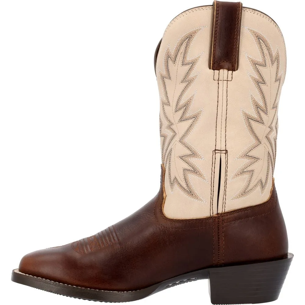 'Durango' Men's 11" Westward Western Square Toe - Chocolate / Bone