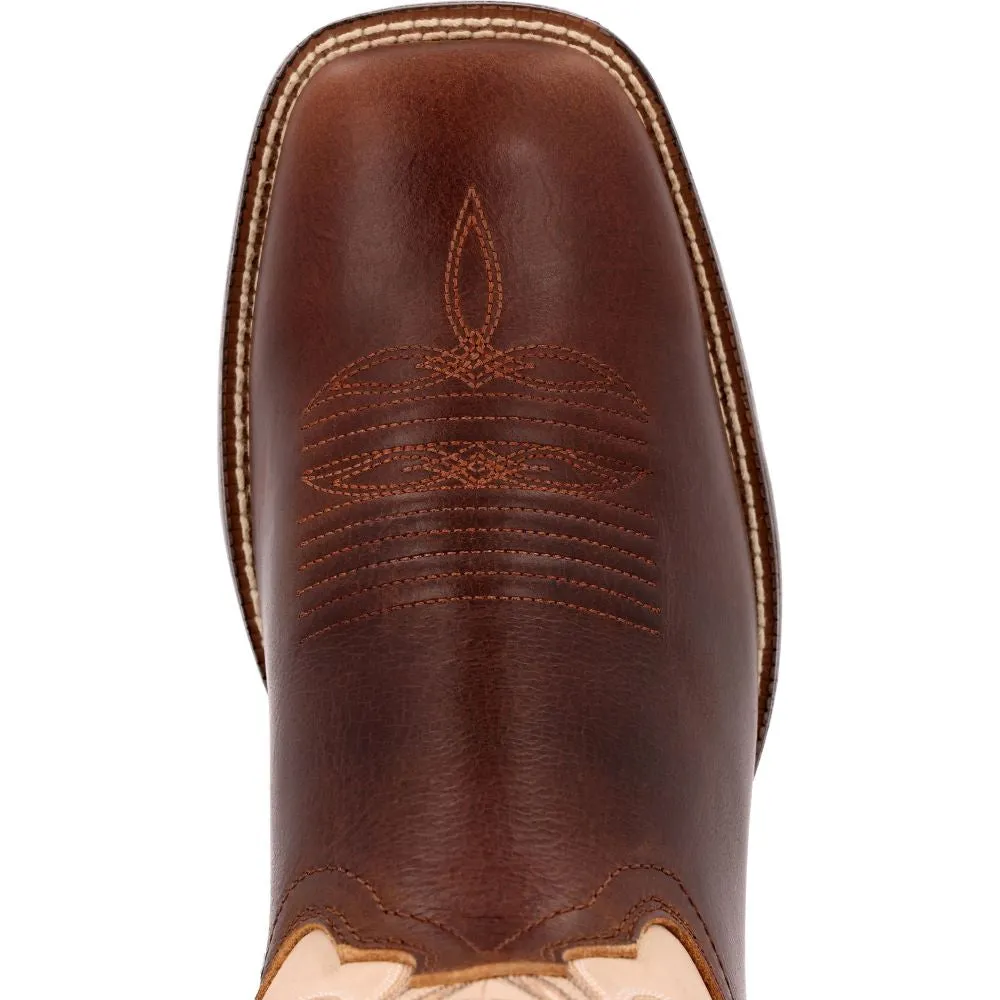 'Durango' Men's 11" Westward Western Square Toe - Chocolate / Bone