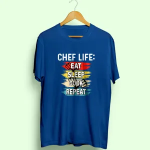 Eat Sleep Cook Repeat Half Sleeve T-Shirt