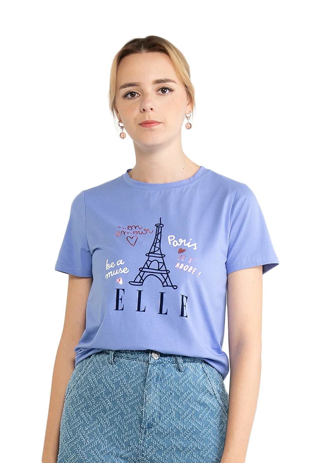 ELLE Active Leisure Eiffel Tower With Basic Logo Tee