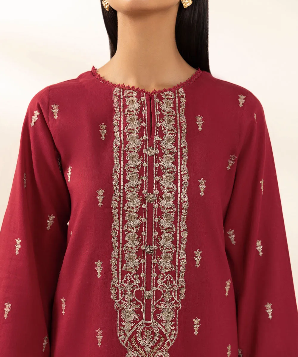 Embroidered Cotton Linen Shirt