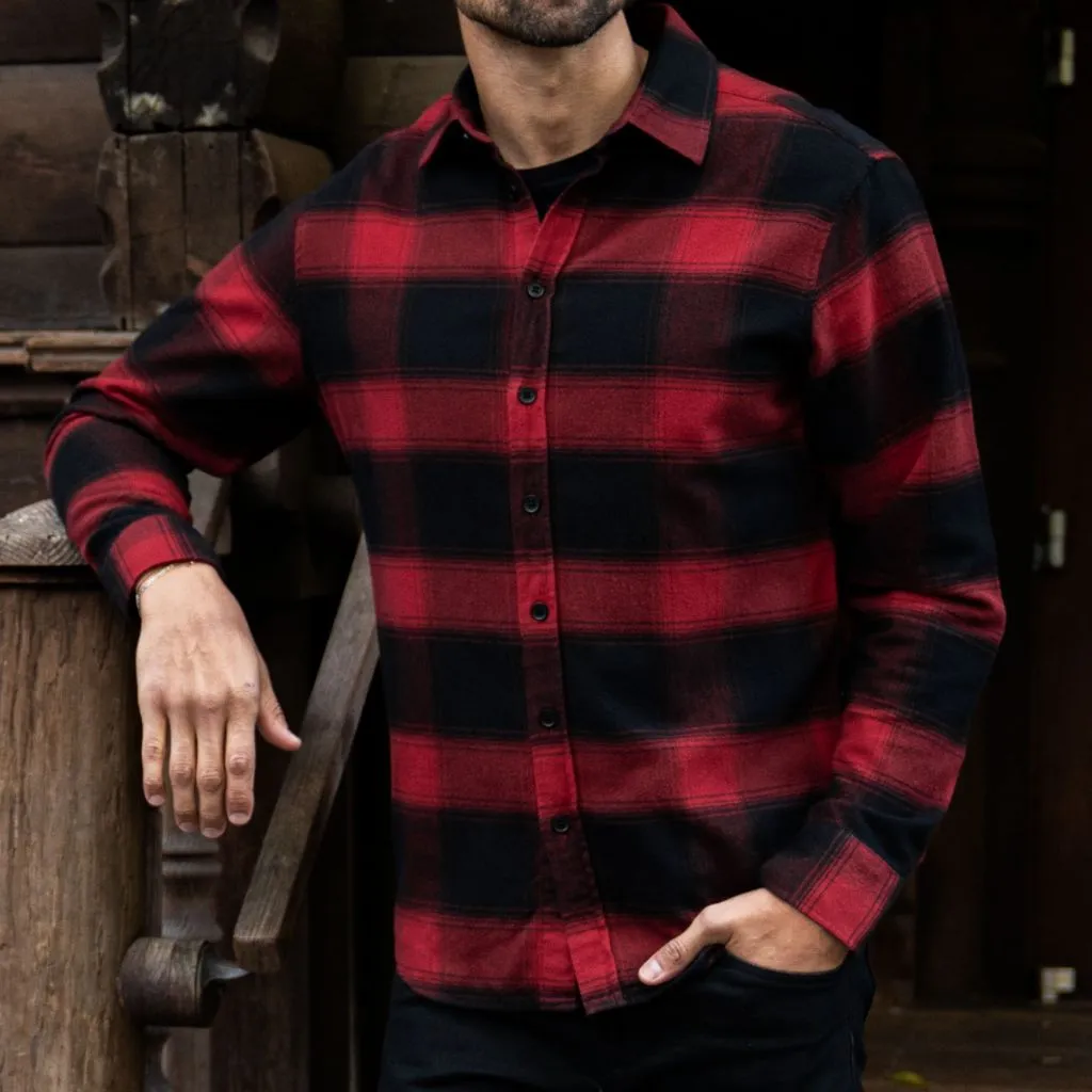 Forever Flannel Shirt | Red & Black