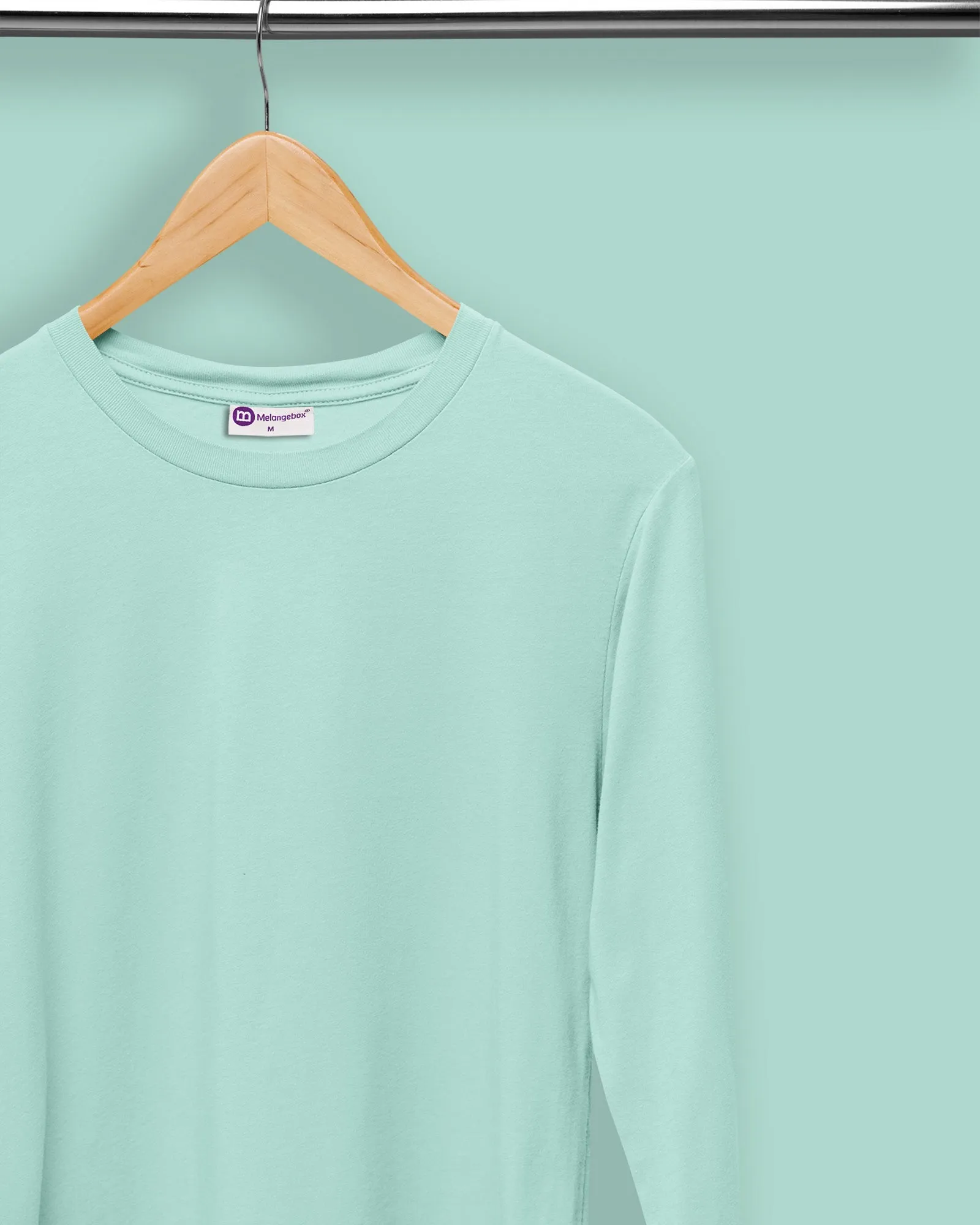 Full Sleeves Crew Neck: Pistachio