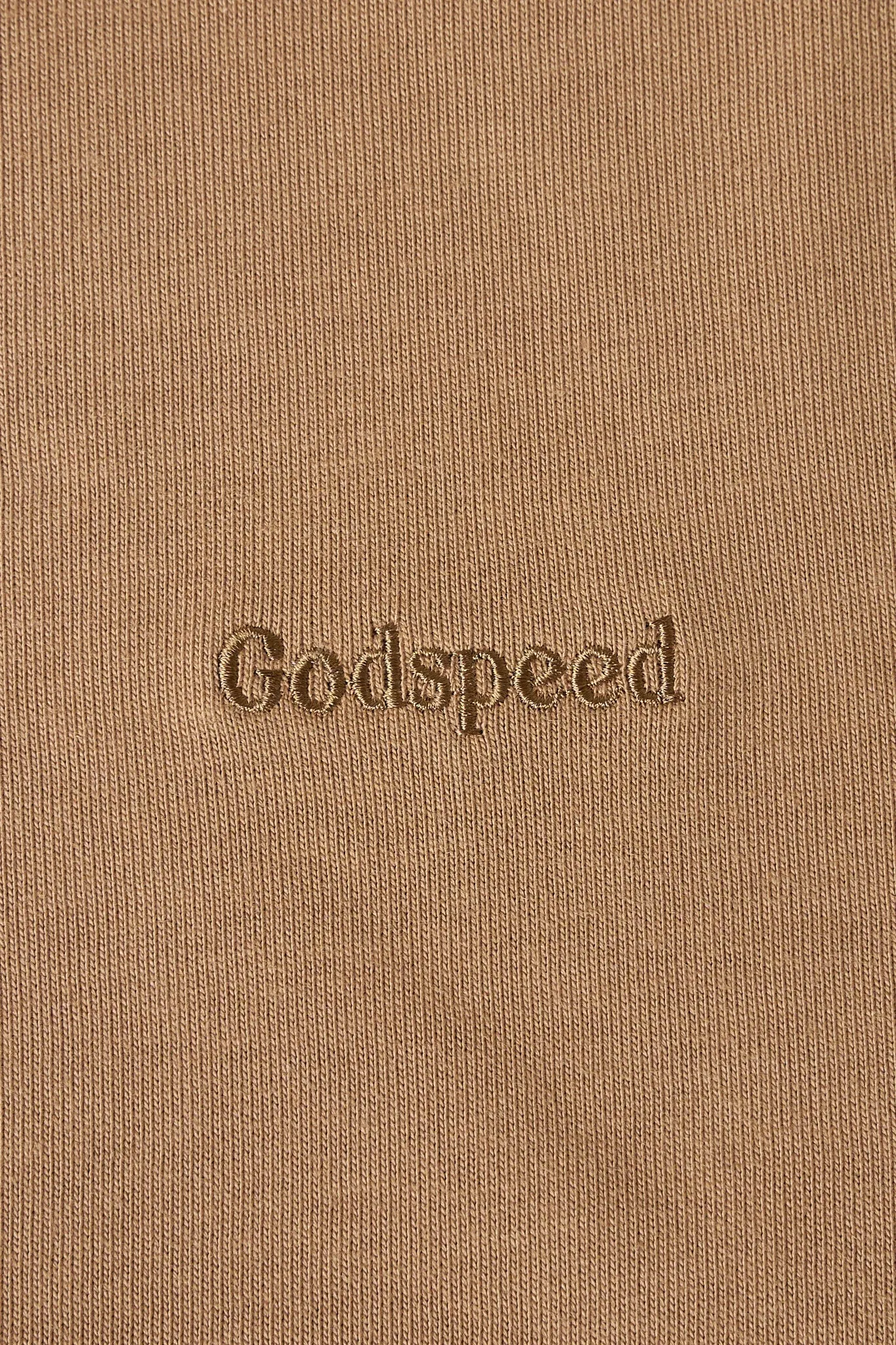 Godspeed Tonal Mini Logo Heavyweight Organic T-Shirt - Brown