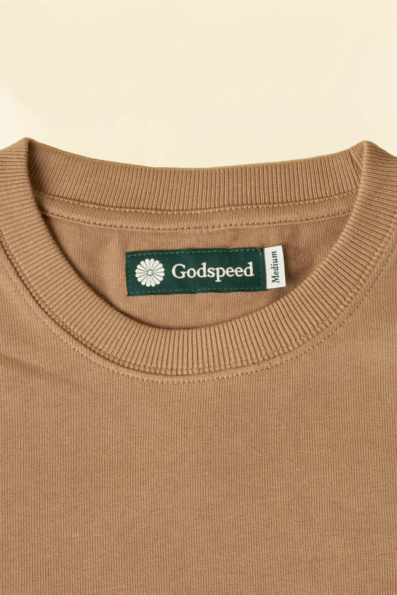 Godspeed Tonal Mini Logo Heavyweight Organic T-Shirt - Brown