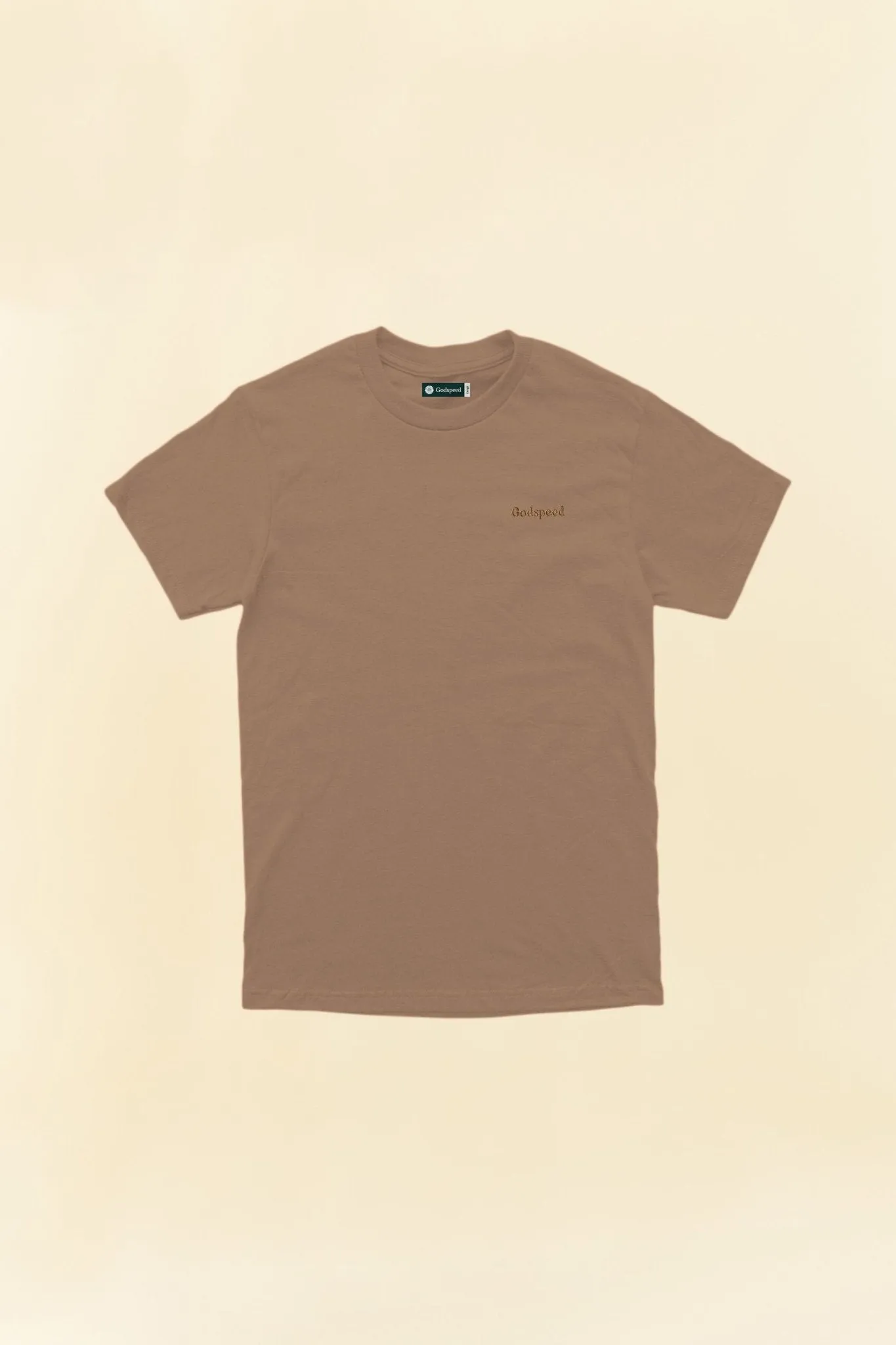 Godspeed Tonal Mini Logo Heavyweight Organic T-Shirt - Brown